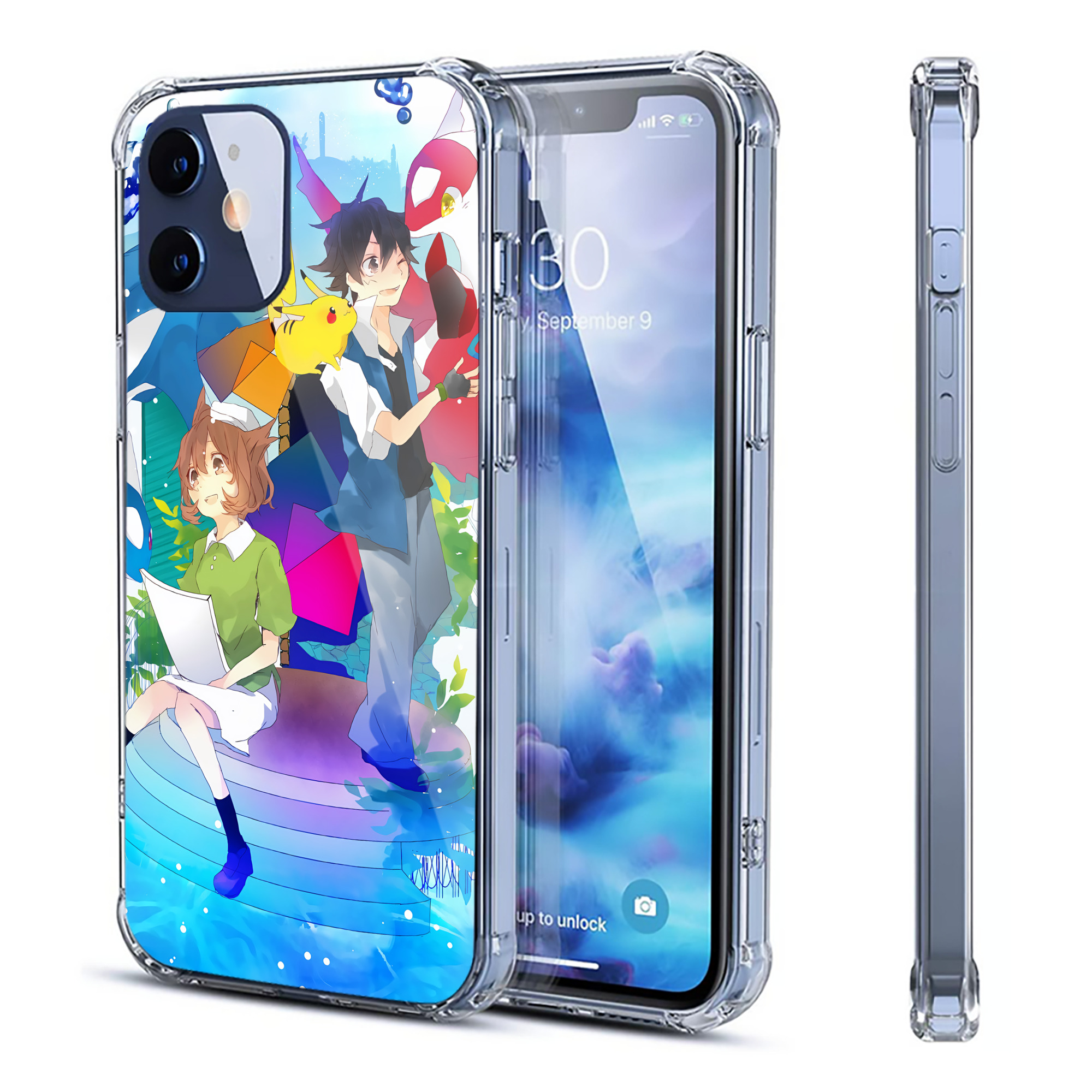 （画像用） ポケットモンスター Pokémon 【iPhone 12シリーズ対応】透明スマホケース（クリアソフトケース）